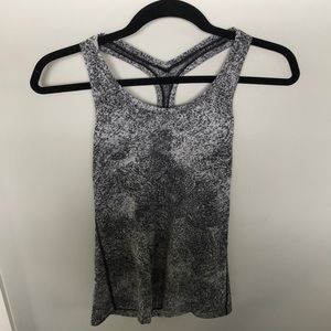 Lululemon Black and White Jacquard Tank top
